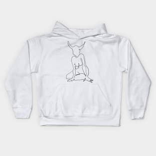 Taurus Celestial Line Art Kids Hoodie